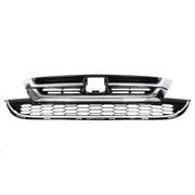 DURAFORCE Front Hood Bumper Upper Grill Mesh Grille Chrome For Honda CRV CR-V 2010-2011