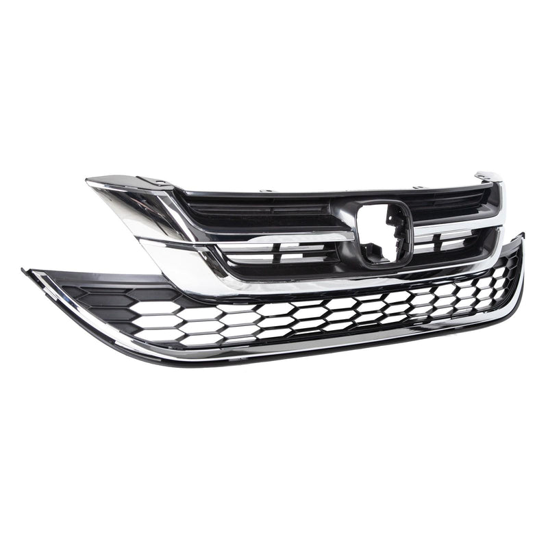 DURAFORCE Front Hood Bumper Upper Grill Mesh Grille Chrome For Honda CRV CR-V 2010-2011