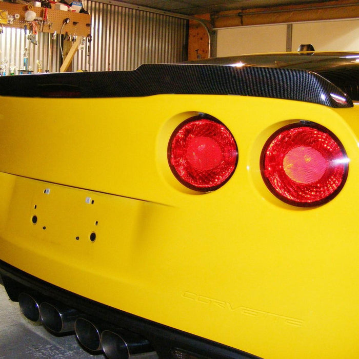 DURAFORCE For 05-2013 Corvette C6 | ZR1 Extended Style Carbon Look Rear Trunk Wing Spoiler