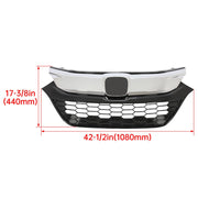 DURAFORCE For Honda HR-V HRV 2019-2022 2021 Front Bumper Upper Grille Grill Black + Chrome