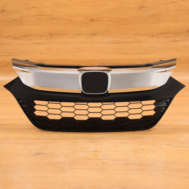 DURAFORCE For Honda HR-V HRV 2019-2022 2021 Front Bumper Upper Grille Grill Black + Chrome