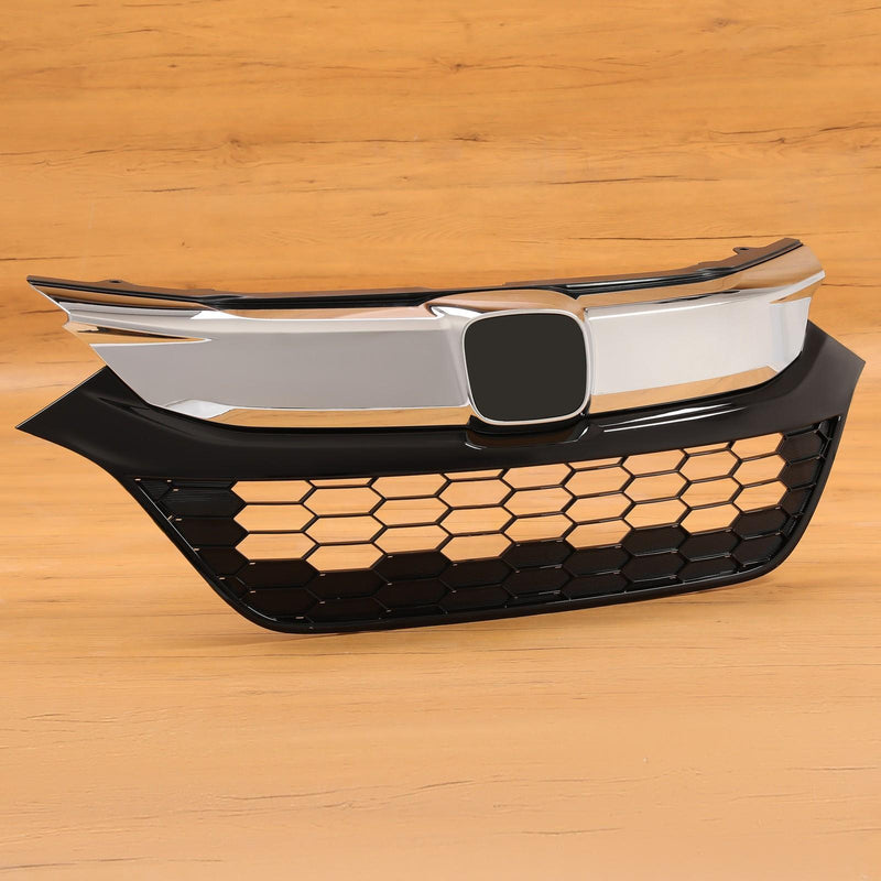 DURAFORCE For Honda HR-V HRV 2019-2022 2021 Front Bumper Upper Grille Grill Black + Chrome