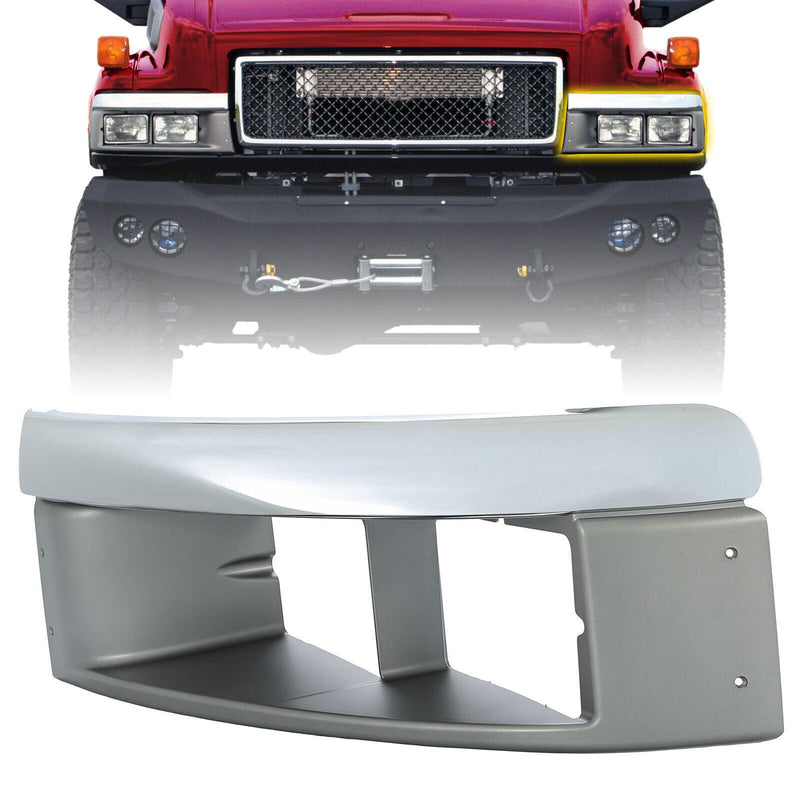 DURAFORCE For 04-09 GMC Topkick Chevrolet Kodiak C4500 C5500 Headlight Trim Bezel Left