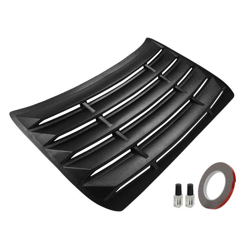 DURAFORCE For Honda Civic Sedan 16-21 4-Door Rear ABS Black Window Louver Sun Shade Cover
