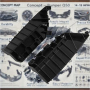 DURAFORCE Black Front Bumper Stiffener Bracket Left &Right For Infiniti Q50 2014-2022 2018