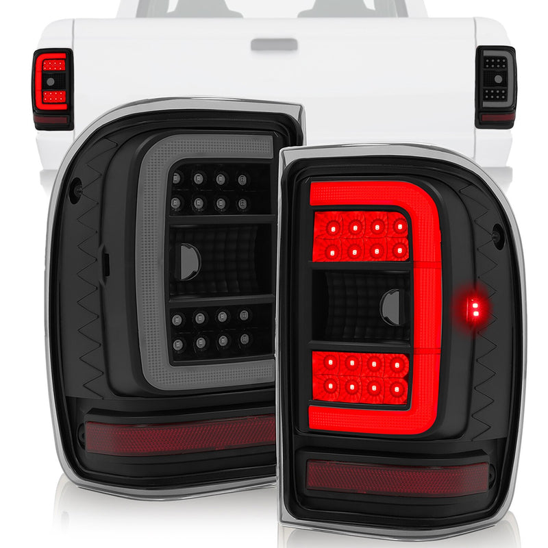 DURAFORCE For Ford Ranger 2001-2011 Black Housing Smoke Lens Tail Lights LED C Light Bar
