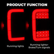 DURAFORCE For Ford Ranger 2001-2011 Black Housing Smoke Lens Tail Lights LED C Light Bar