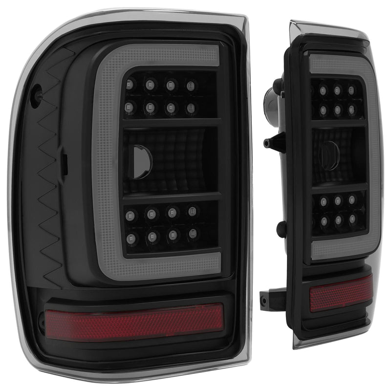 DURAFORCE For Ford Ranger 2001-2011 Black Housing Smoke Lens Tail Lights LED C Light Bar