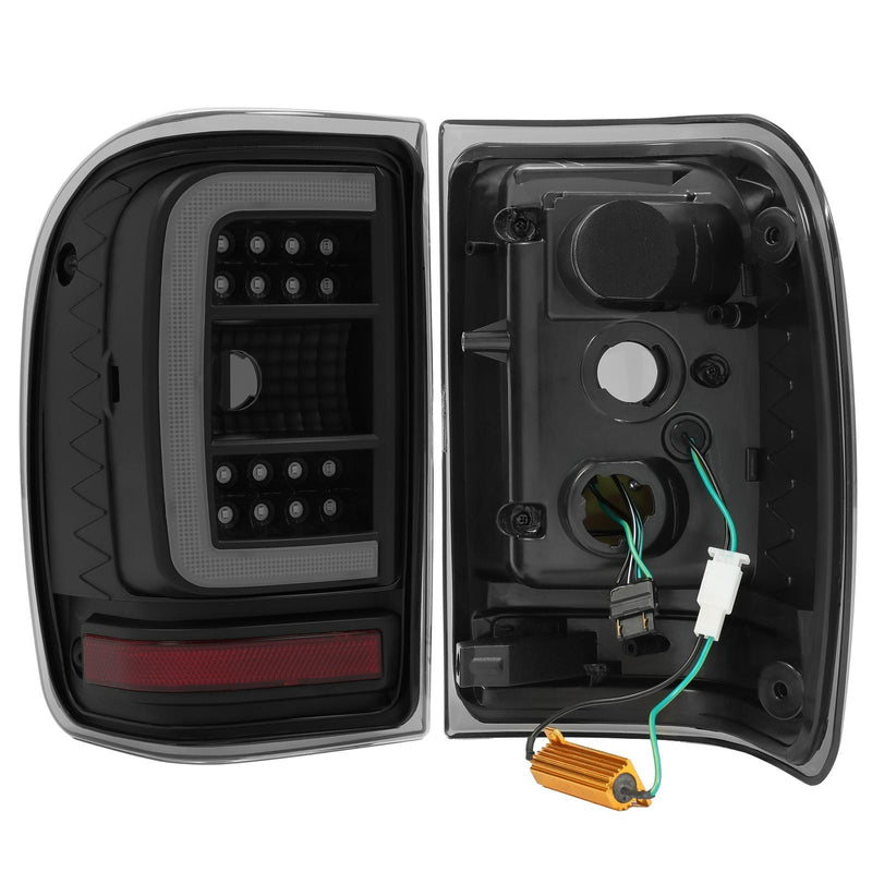 DURAFORCE For Ford Ranger 2001-2011 Black Housing Smoke Lens Tail Lights LED C Light Bar