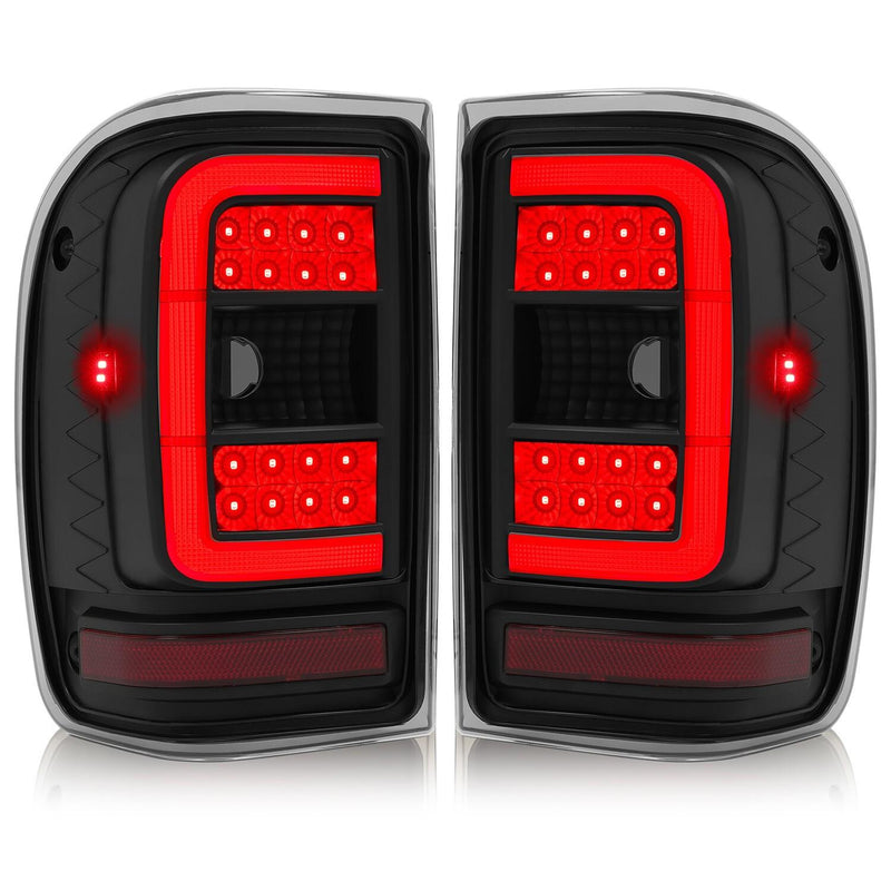 DURAFORCE For Ford Ranger 2001-2011 Black Housing Smoke Lens Tail Lights LED C Light Bar