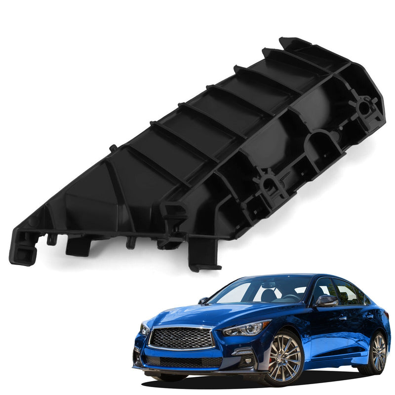 DURAFORCE Black Front Left Bumper Support Stiffener Bracket For Infiniti Q50 2014-2022 18