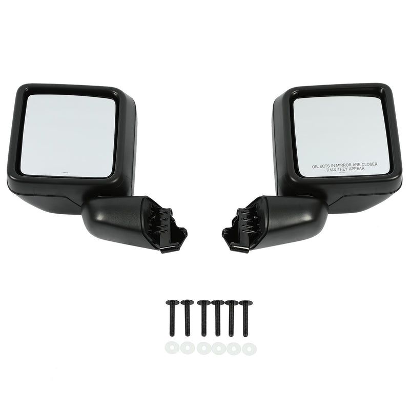 DURAFORCE Pair Exterior Manual Mirrors For Jeep Wrangler JL Gladiator 2018-2023 82215138