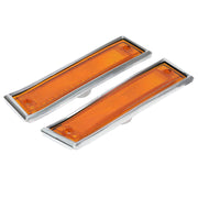 DURAFORCE Fit For 81-91 GMC Chevy Pickup Truck Pair Front Side Marker Lights Amber Lens