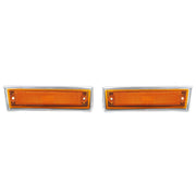 DURAFORCE Fit For 81-91 GMC Chevy Pickup Truck Pair Front Side Marker Lights Amber Lens