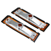 DURAFORCE Fit For 81-91 GMC Chevy Pickup Truck Pair Front Side Marker Lights Amber Lens