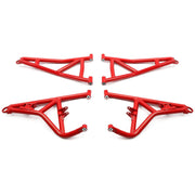 DURAFORCE Red High Clearance Steel Front A Arms for 2014+ Polaris RZR XP Turbo / 4 1000
