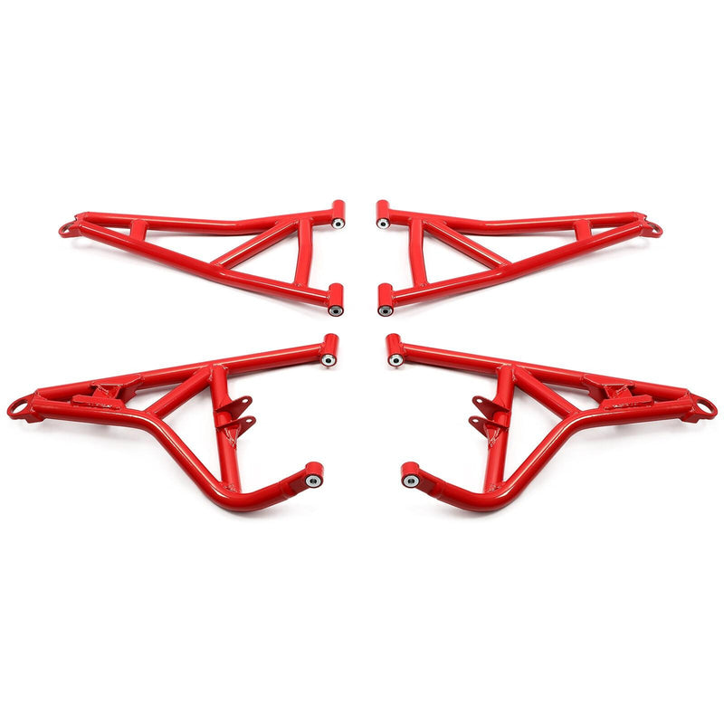 DURAFORCE Red High Clearance Steel Front A Arms for 2014+ Polaris RZR XP Turbo / 4 1000