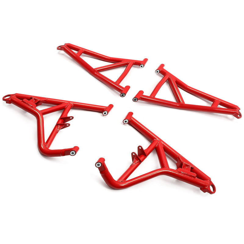 DURAFORCE Red High Clearance Steel Front A Arms for 2014+ Polaris RZR XP Turbo / 4 1000