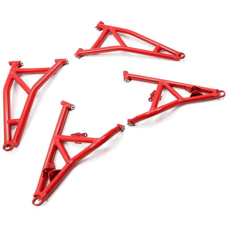 DURAFORCE Red High Clearance Steel Front A Arms for 2014+ Polaris RZR XP Turbo / 4 1000