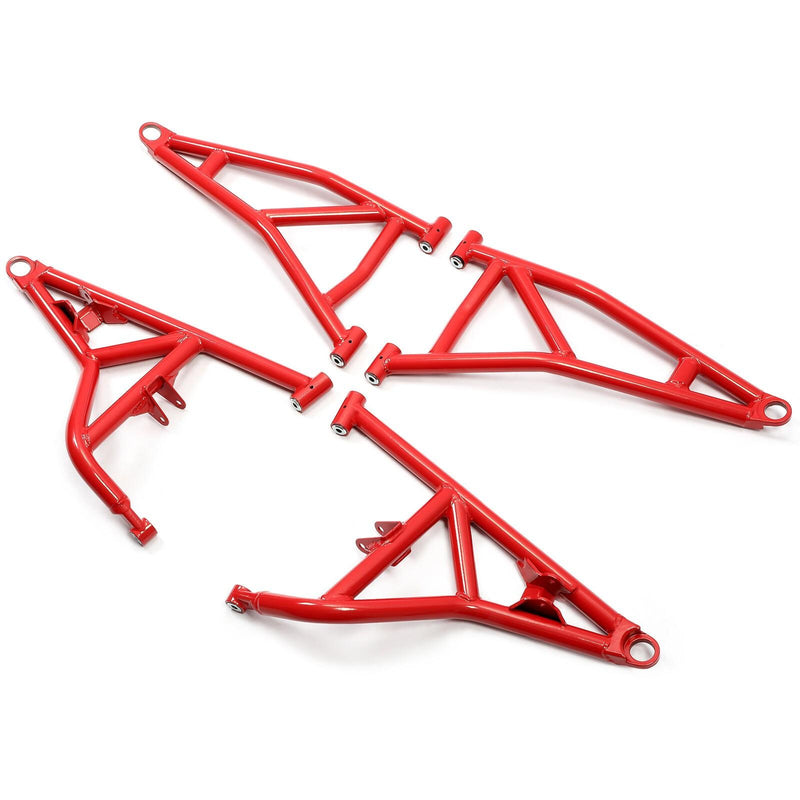 DURAFORCE Red High Clearance Steel Front A Arms for 2014+ Polaris RZR XP Turbo / 4 1000