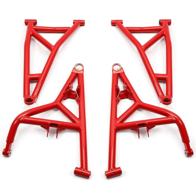 DURAFORCE Red High Clearance Steel Front A Arms for 2014+ Polaris RZR XP Turbo / 4 1000