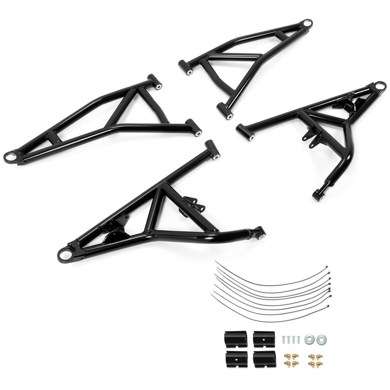 DURAFORCE Black High Clearance Steel A-Arms Set for 2014 + Polaris RZR XP 4 1000 Turbo