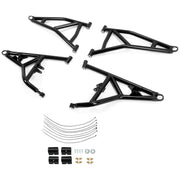 DURAFORCE Black High Clearance Steel A-Arms Set for 2014 + Polaris RZR XP 4 1000 Turbo