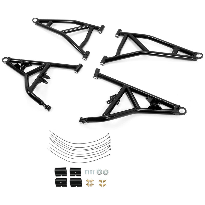 DURAFORCE Black High Clearance Steel A-Arms Set for 2014 + Polaris RZR XP 4 1000 Turbo