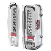 DURAFORCE For 1990-1997 Ford F150 F250 F350 Bronco LH & RH Tail Lights Brake Lamps LED