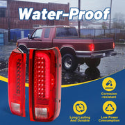 DURAFORCE LED Tail Lights Rear Brake Lamps For 90-97 96 Ford F150 F250 F350 Bronco Pair