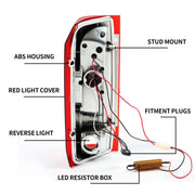 DURAFORCE LED Tail Lights Rear Brake Lamps For 90-97 96 Ford F150 F250 F350 Bronco Pair
