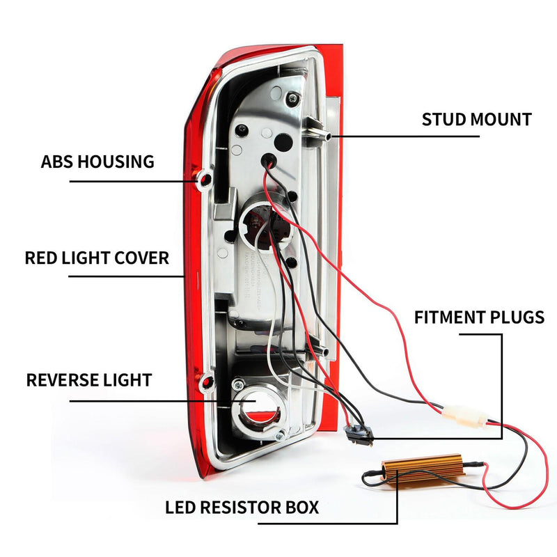 DURAFORCE LED Tail Lights Rear Brake Lamps For 90-97 96 Ford F150 F250 F350 Bronco Pair