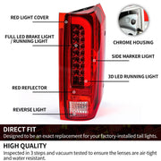 DURAFORCE LED Tail Lights Rear Brake Lamps For 90-97 96 Ford F150 F250 F350 Bronco Pair