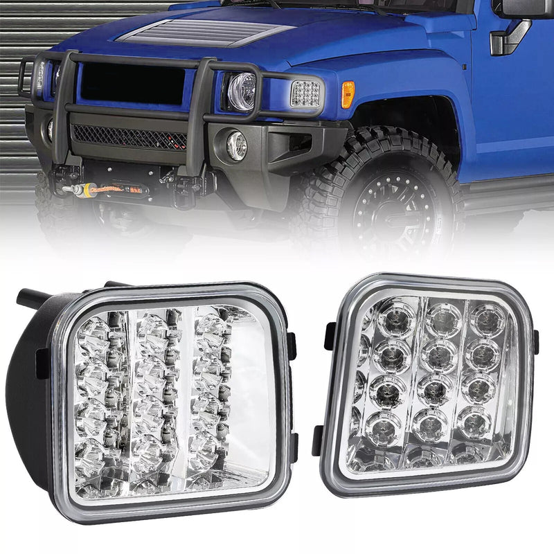 DURAFORCE For Hummer H3/H3T Pickup 06-10 Led Front Corner Light Lamp Clear Signal Parking