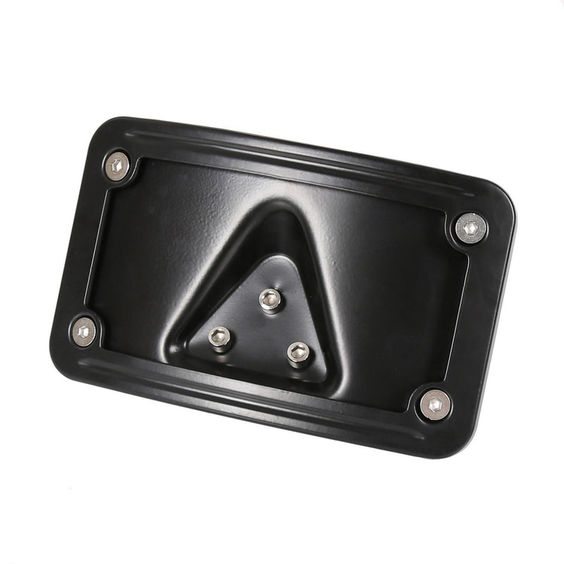DURAFORCE 3 Hole Curved Laydown License Plate Mount Bracket w/Frame For Harley Dyna XL