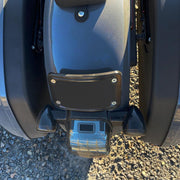 DURAFORCE 3 Hole Curved Laydown License Plate Mount Bracket w/Frame For Harley Dyna XL