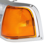 DURAFORCE Pair Clear Headlamps+Corner Lights+Bezels w/Bulbs For Peterbilt 375 385 Trucks