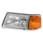 DURAFORCE Pair Clear Headlamps+Corner Lights+Bezels w/Bulbs For Peterbilt 375 385 Trucks