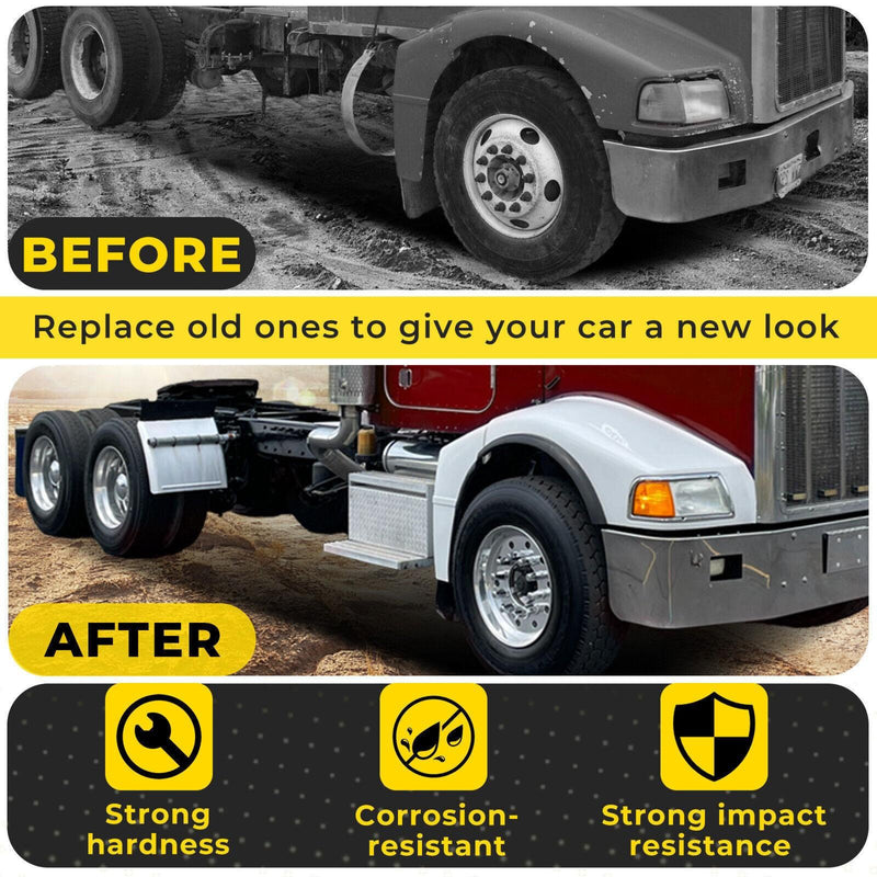DURAFORCE Pair Clear Headlamps+Corner Lights+Bezels w/Bulbs For Peterbilt 375 385 Trucks
