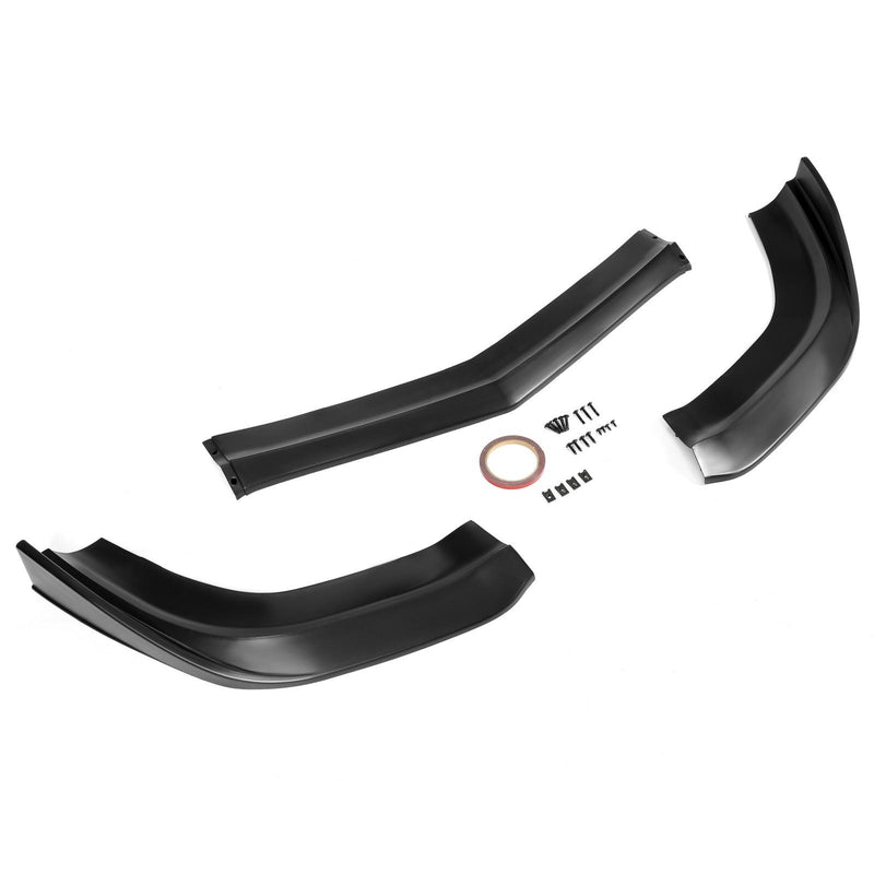 DURAFORCE For Dodge Charger SRT 11-14 Matte Black Front Bumper Splitter Spoiler Lip 3PCS