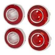 DURAFORCE 4PCS Tail Lights and Backup Lights Lamps Fit For Chevrolet Corvette C3 1975-1979