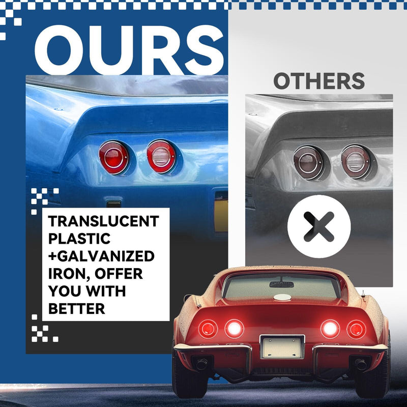 DURAFORCE 4PCS Tail Lights and Backup Lights Lamps Fit For Chevrolet Corvette C3 1975-1979