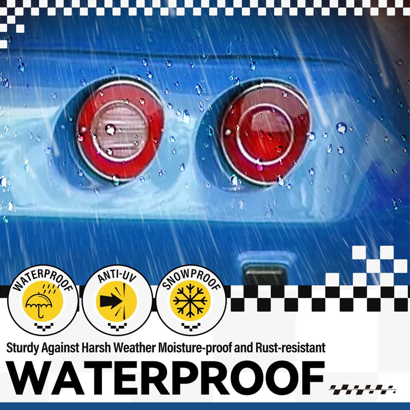 DURAFORCE 4PCS Tail Lights and Backup Lights Lamps Fit For Chevrolet Corvette C3 1975-1979