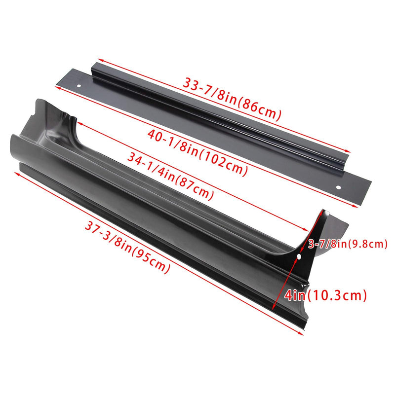 DURAFORCE 4Pc For Chevy / GMC C10 67-72 LH RH Side Full Rocker Panels w/ Inner Patch Panel