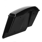 DURAFORCE Vivid Black Stretched Extended Hard Saddlebags For 14-24 Harley Road King Glide