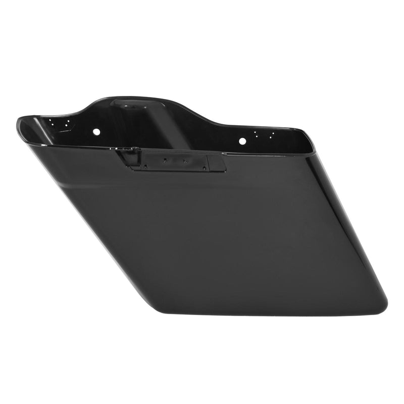 DURAFORCE Vivid Black Stretched Extended Hard Saddlebags For 14-24 Harley Road King Glide