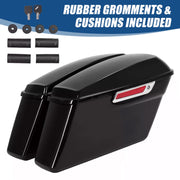 DURAFORCE Black Saddlebag Saddle Bags For Harley Davidson Touring Road Street Glide 14-24