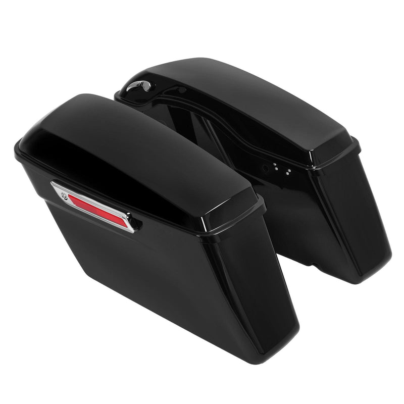 DURAFORCE Black Saddlebag Saddle Bags For Harley Davidson Touring Road Street Glide 14-24