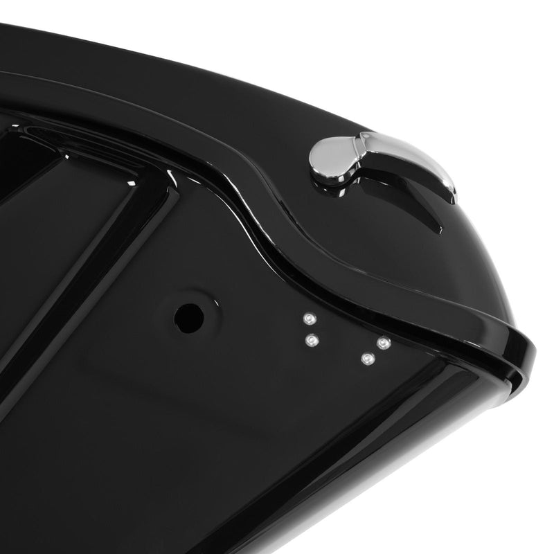 DURAFORCE Black Saddlebag Saddle Bags For Harley Davidson Touring Road Street Glide 14-24