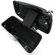 DURAFORCE For 93-13 Harley Touring CVO 4" Stretched Hard Saddlebags with 5x7 Speaker Lids
